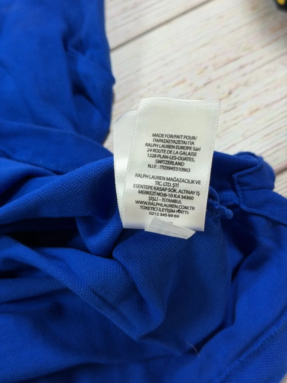 Ralph Lauren Polo Shirt in Bright Blue with White Pony - Picture 7 of 7